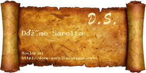 Döme Sarolta névjegykártya