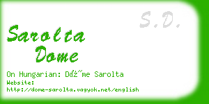 sarolta dome business card